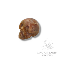  Natural Strawberry Quartz crystal mini skull view d