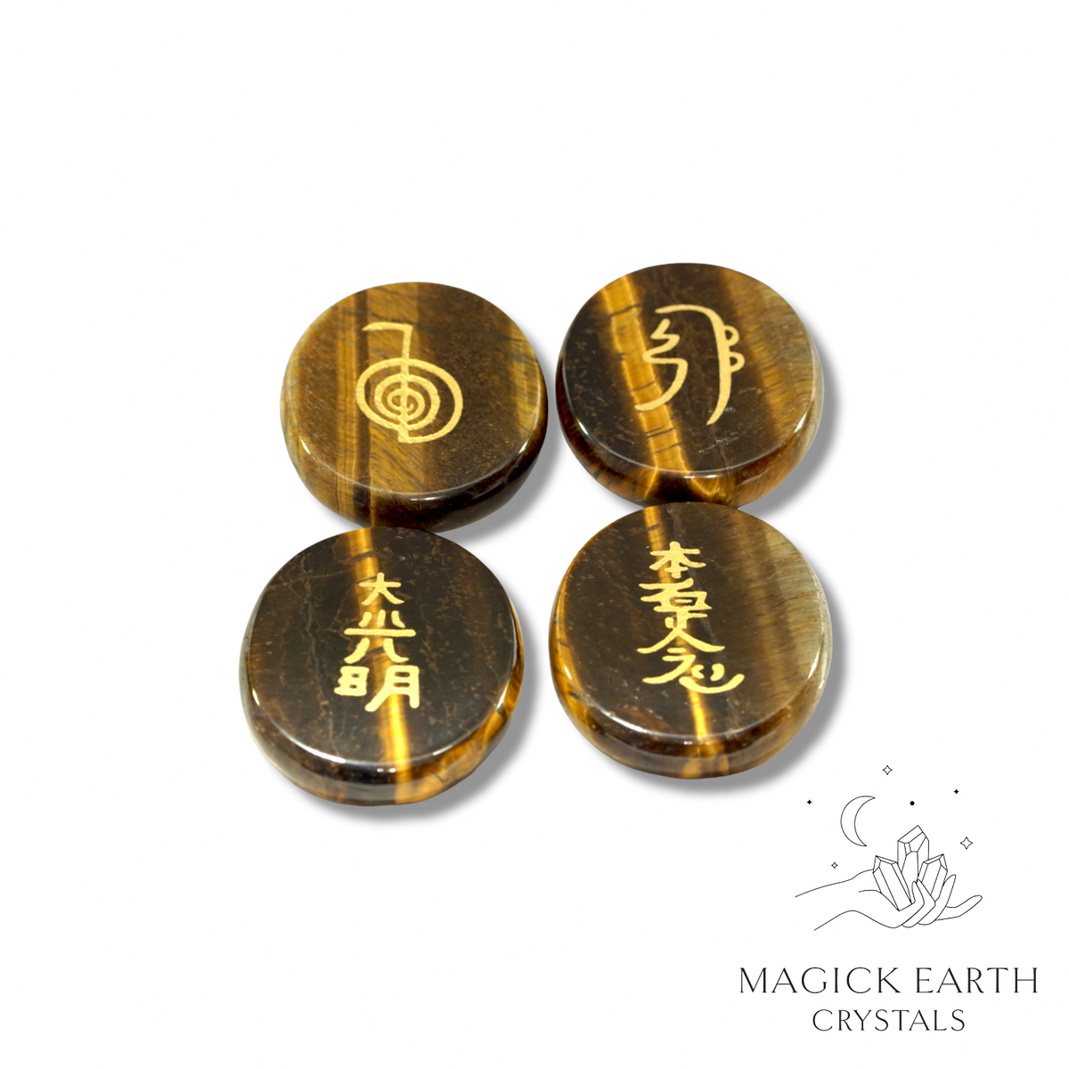 Tiger Eye Reiki Massage Stones For Confident Courage