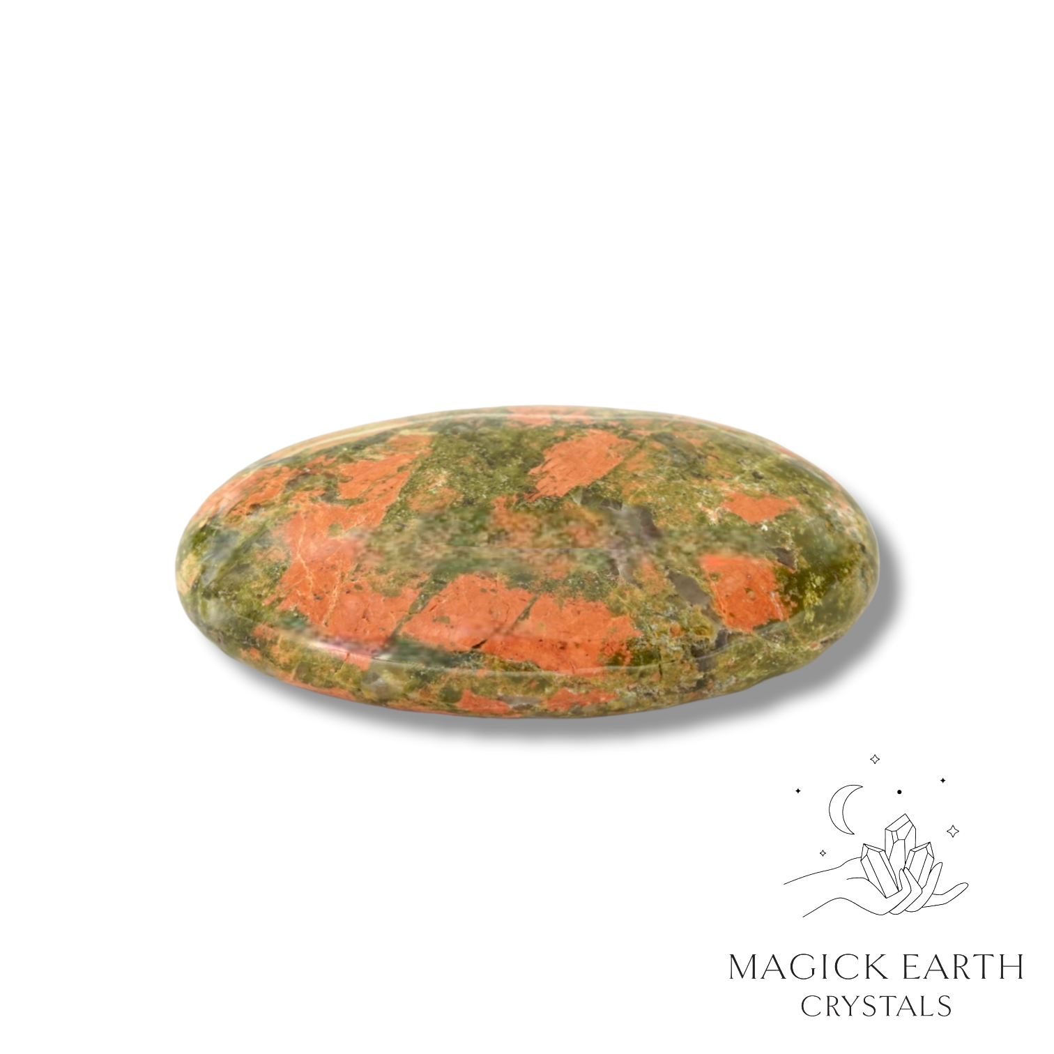 Natural Unakite crystal massage stone