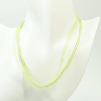 Waxed cotton and organza ribbon necklace cord view e