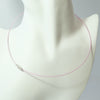 Wire Flex Choker with Platinum Findings and Pink Finish