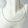 Wire Flex Choker with Platinum Findings and Chocolate Finish